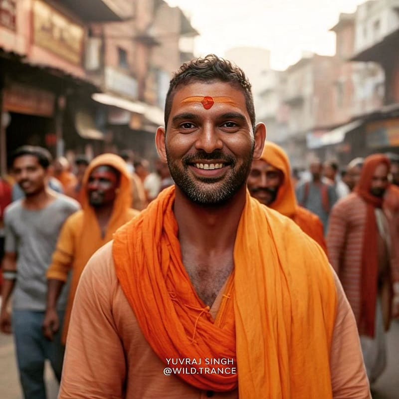 Yuvraj Singh As Monk AI Photo