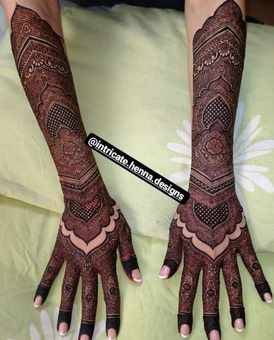 arabic henna design bridal