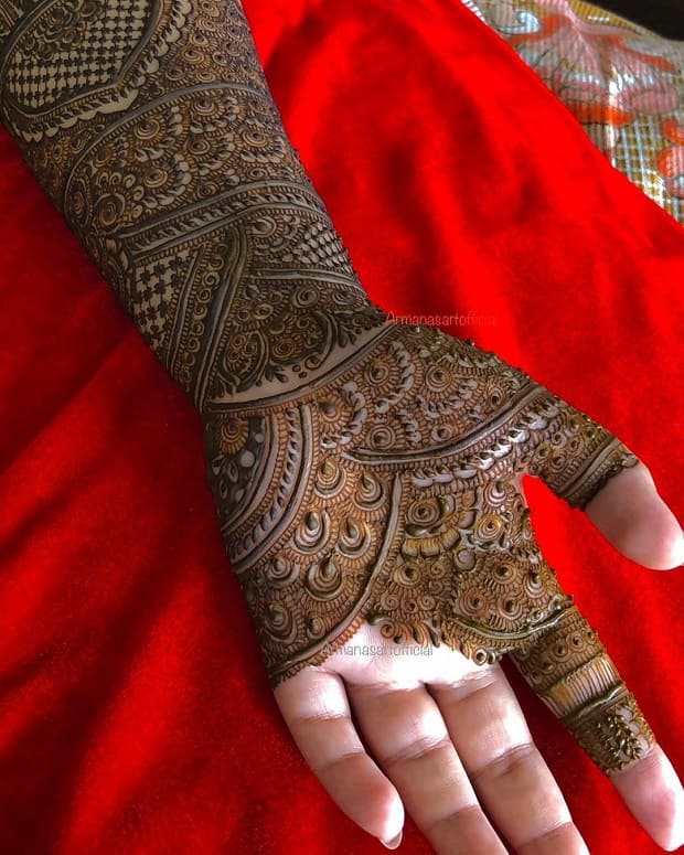 arabic henna design bridal