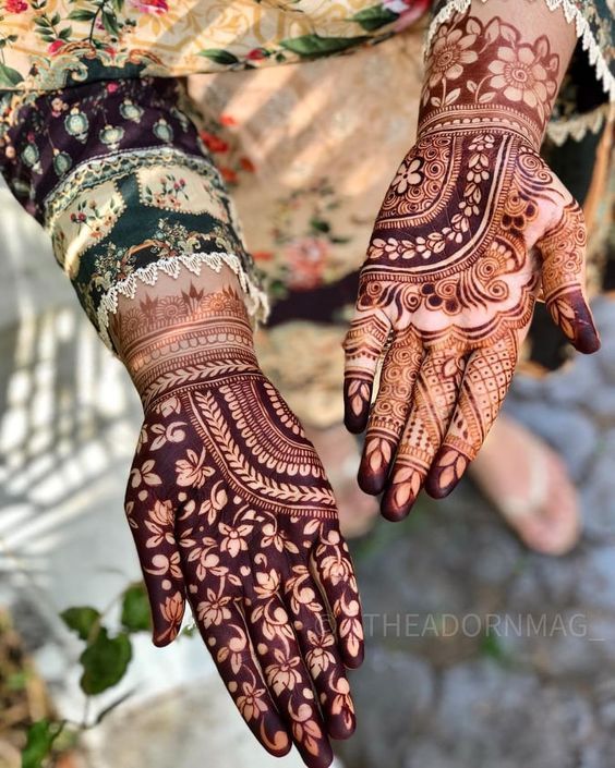 arabic mehndi design front hand