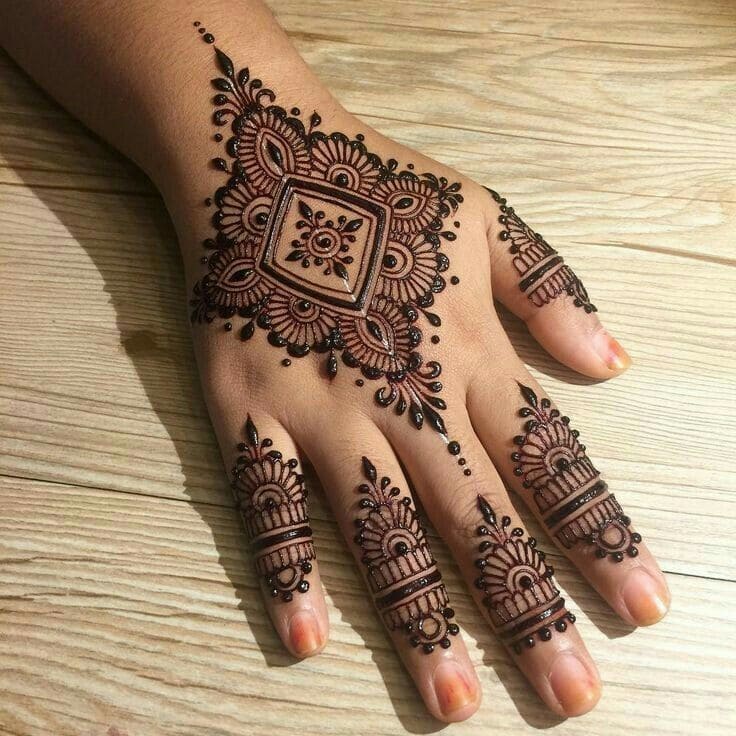 back hand mehndi design 