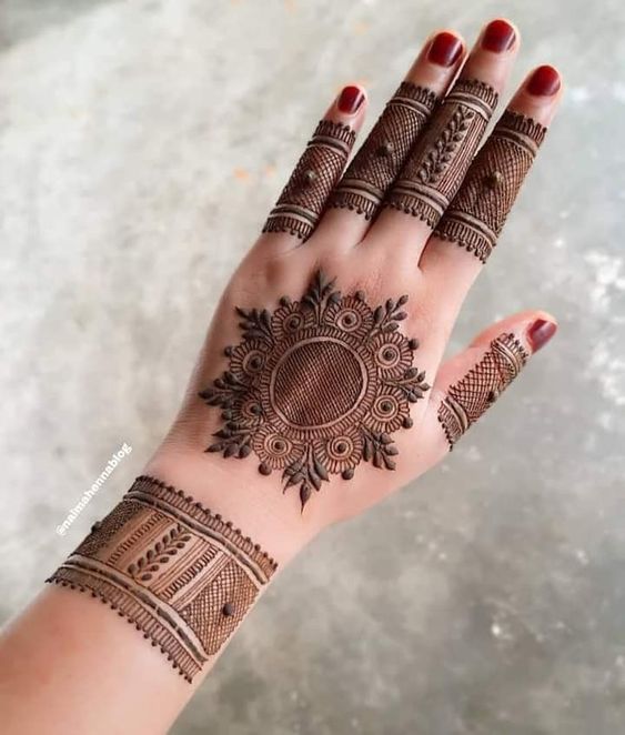 back hand mehndi design for brides