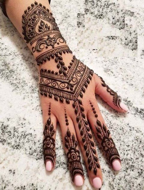 back side mehndi design easy