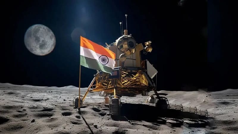 chandrayaan-3 with india flag