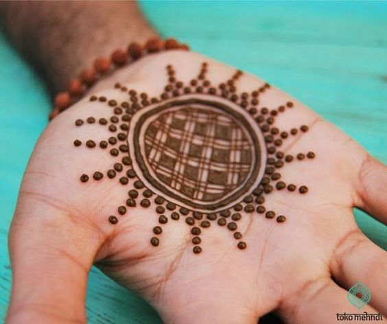 circle mehndi design for grooms