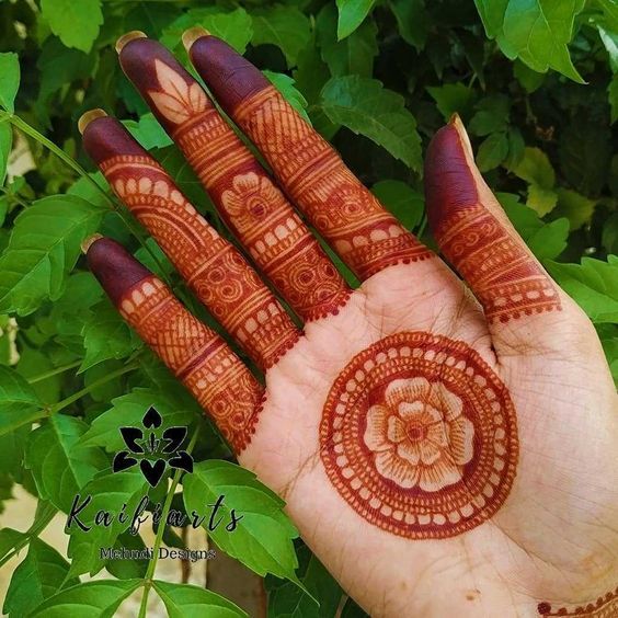 easy circle henna design
