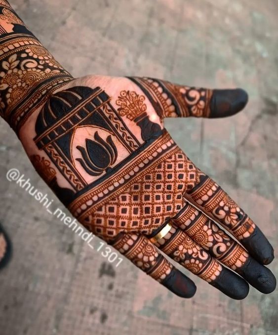 easy full palm mehndi designs new