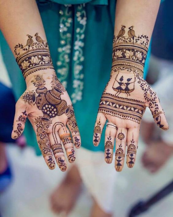 easy mehndi design for teej