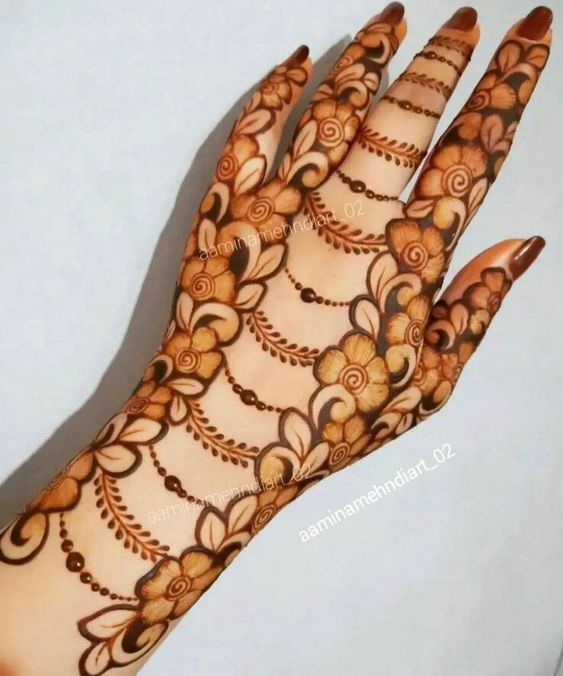 floral jewelry mehndi