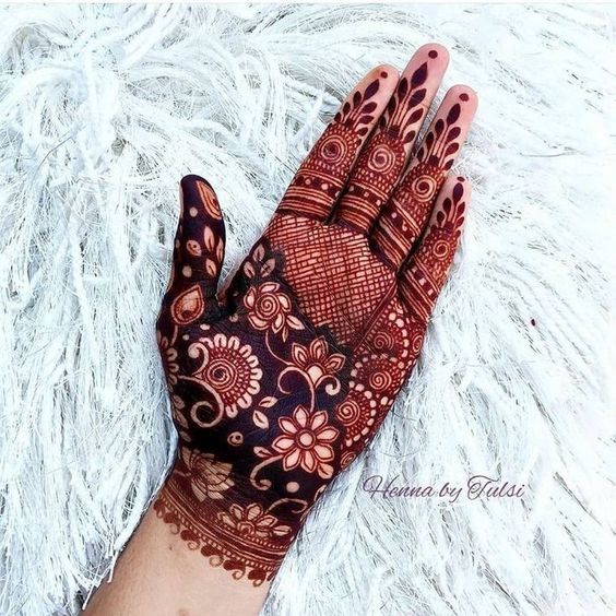 flower khafif mehndi design