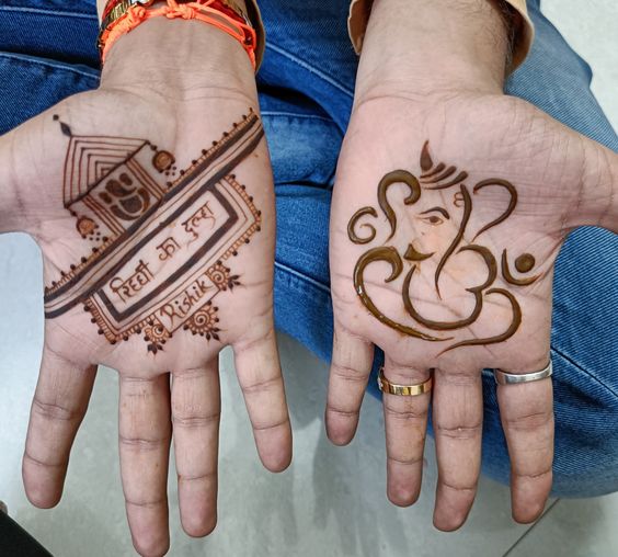 groom mehndi art