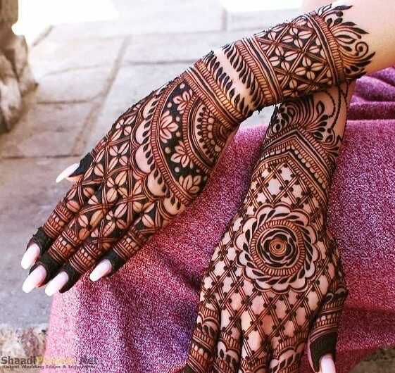 heavy arabic mehndi design