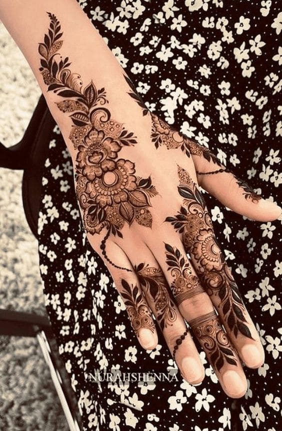 Stylish Mehndi Tattoo Design for Hands - Step by Step Henn… | Flickr