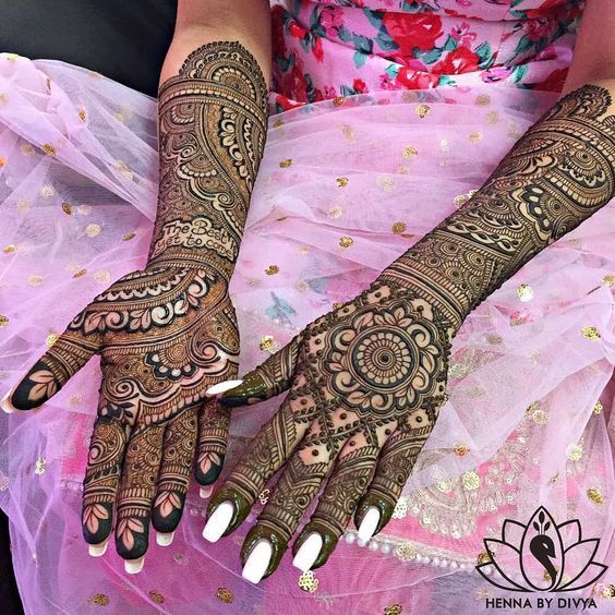 mehndi design front and back