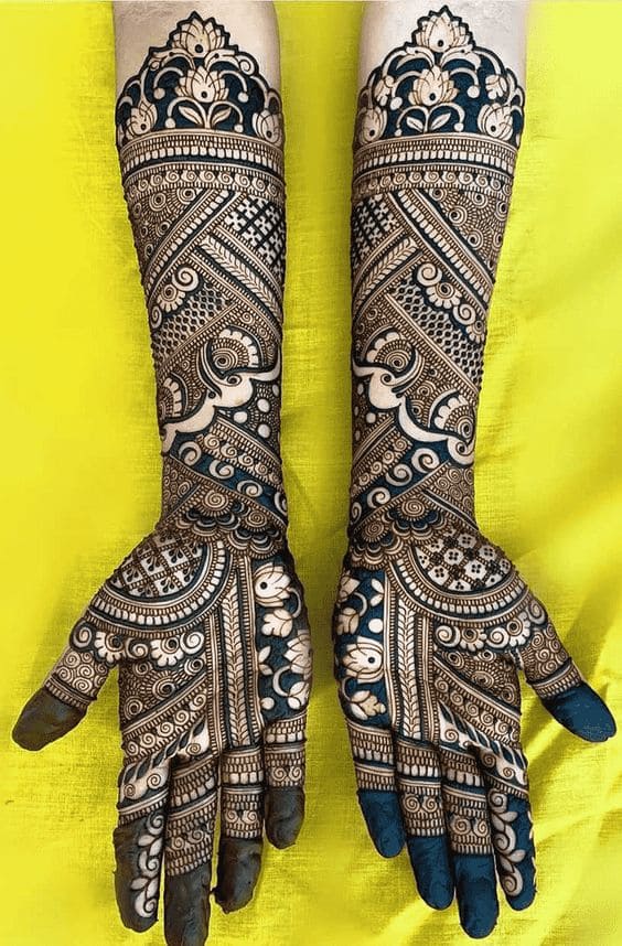 negative mehndi design