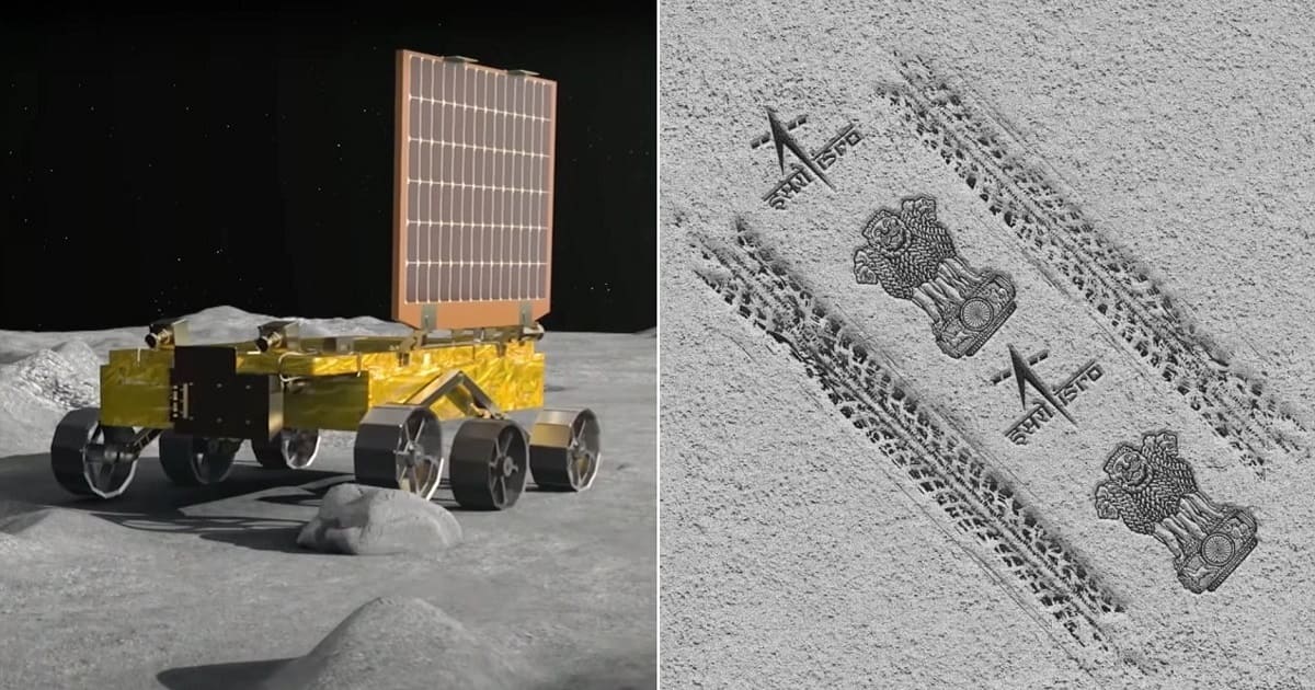 pragyan rover on moon surface