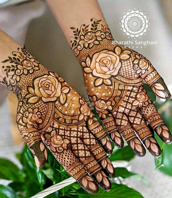 rose mehndi design