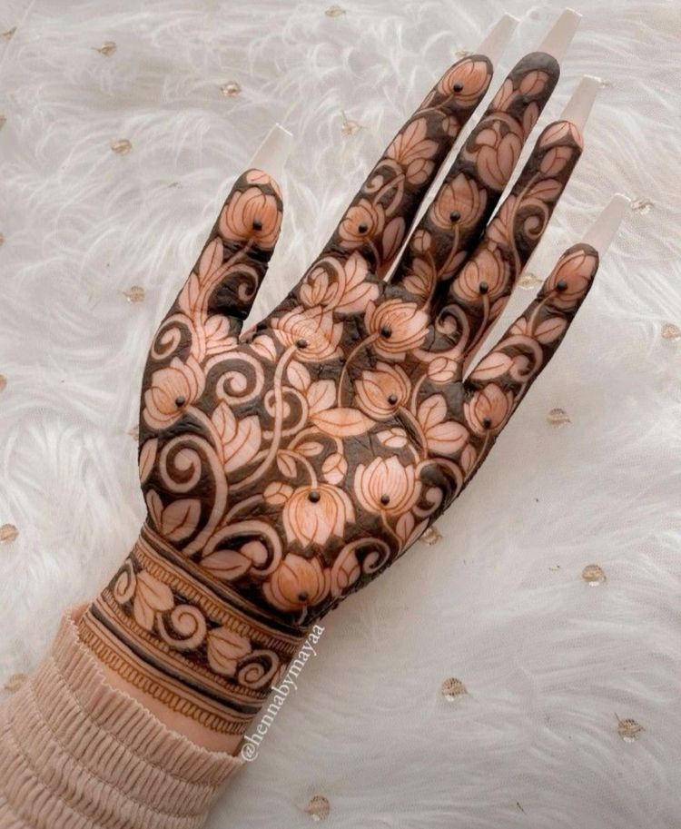 simple circle mehndi designs