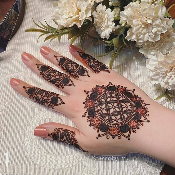 tattoo mehndi design simple backhand