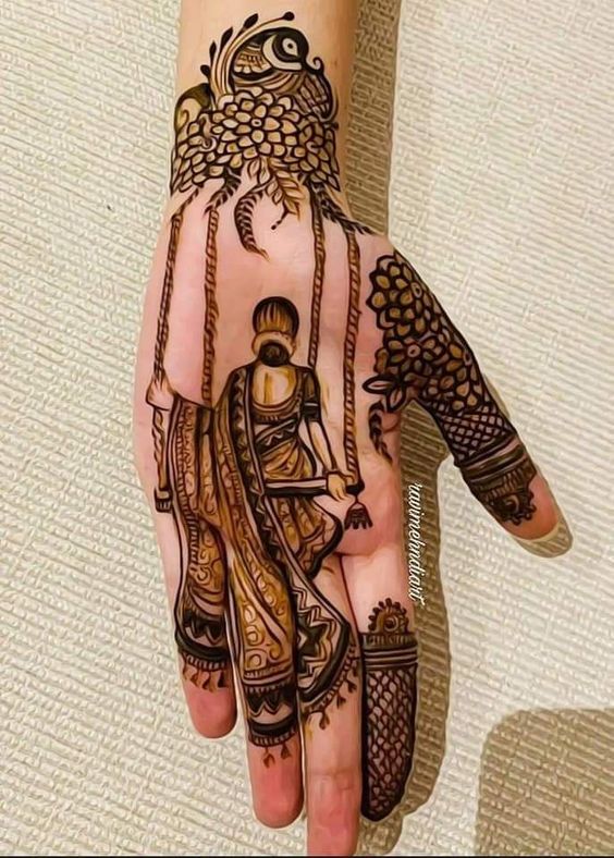 teej mehendi design