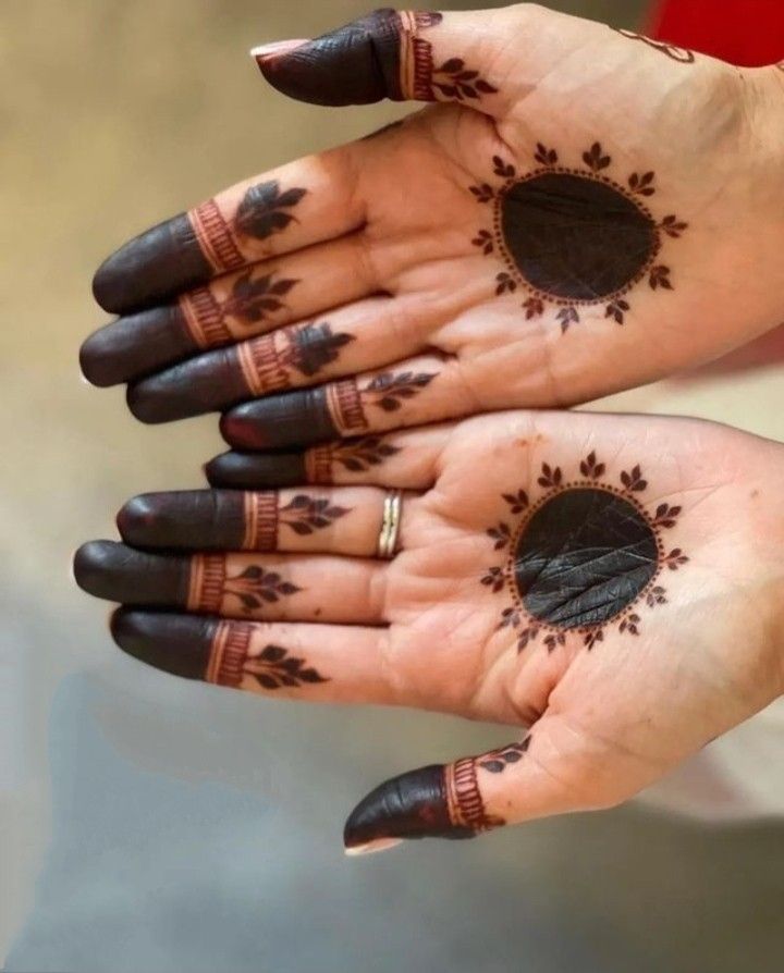 traditional palm mehndi designs