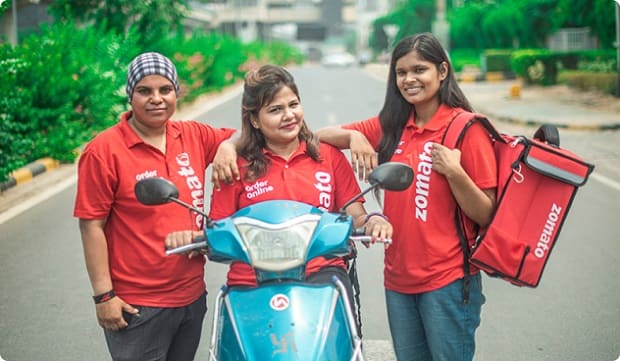 zomato delivery female