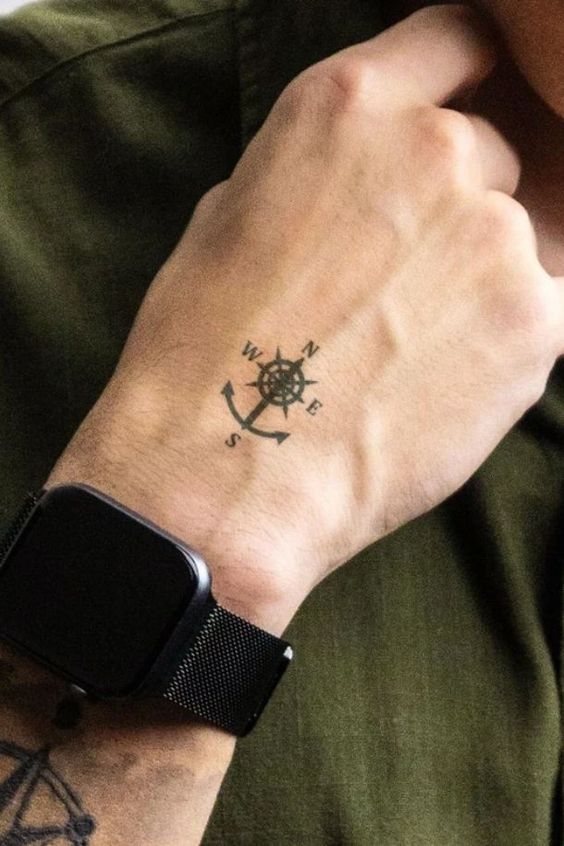 Men's small tattoo