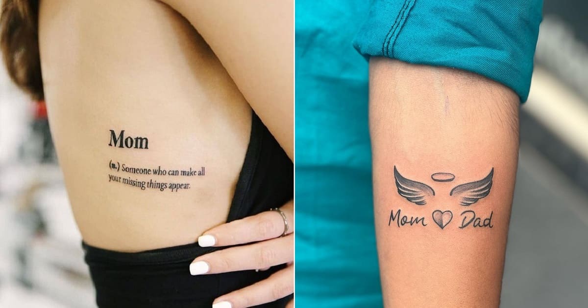 Love Heart Tattoo Mom and Dad Temporary Tattoo Waterproof For Girls –  Temporarytattoowala