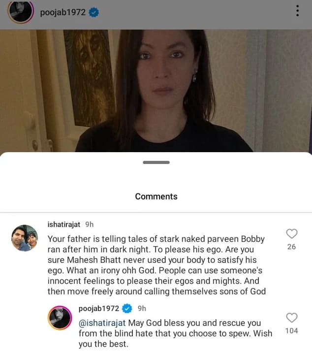 Pooja Bhatt on Mahesh Creepy Bhatt