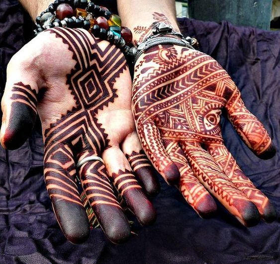 bride and groom mehndi design