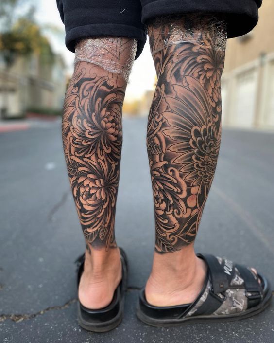 calf tattoo ideas for men