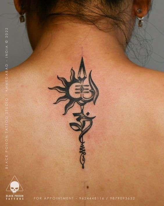 creative trishul tattoo