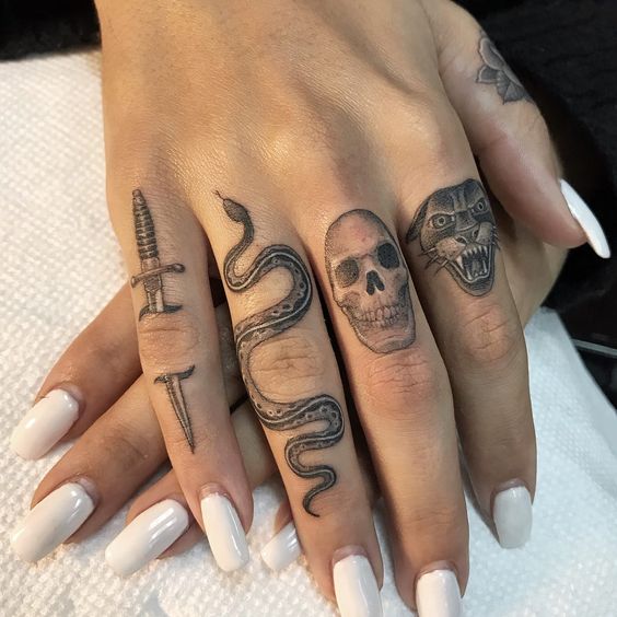 finger tattoo designs for girls