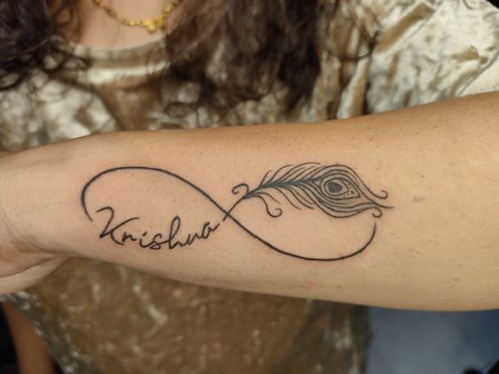krishna tattoo for ladies