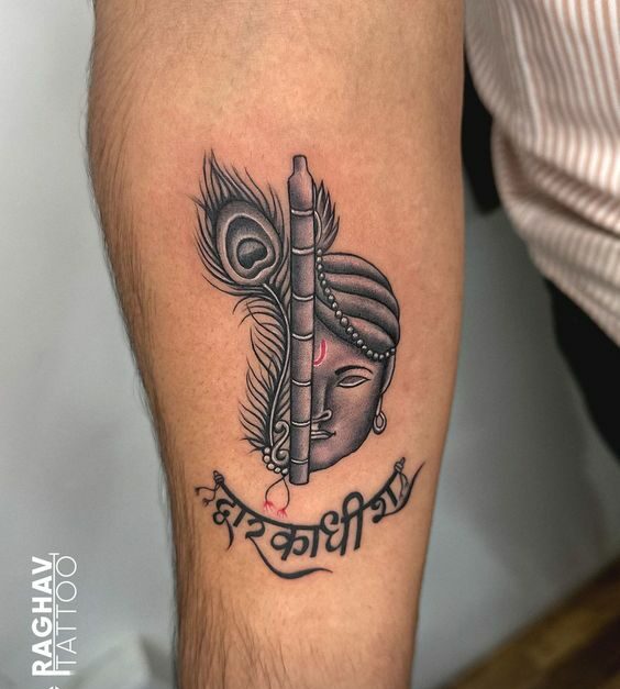 krishna tattoo for man
