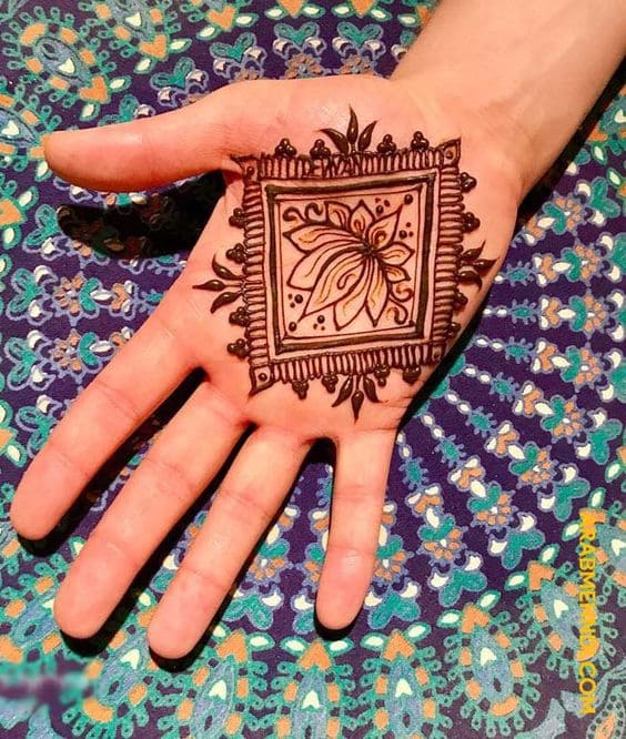 lotus motif mehndi design