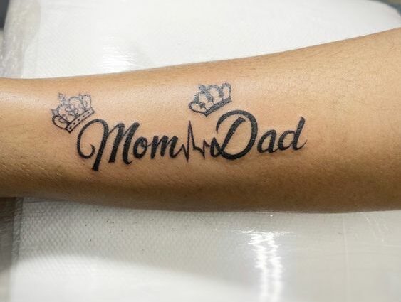 Mom dad || tattoo || mom dad heartbeat tattoo || tattoo artist | Mom dad  tattoos, Mom tattoos, Tattoos