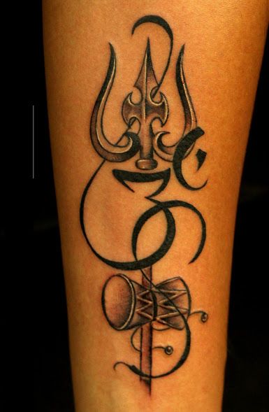 om trishul tattoo designs