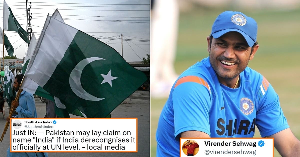 sehwag reply pakistan name to india