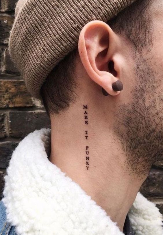 small neck tattoo