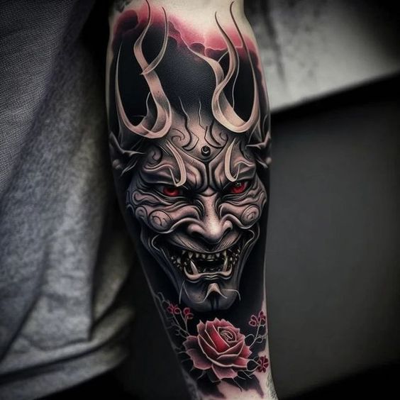 tribal mask tattoo design