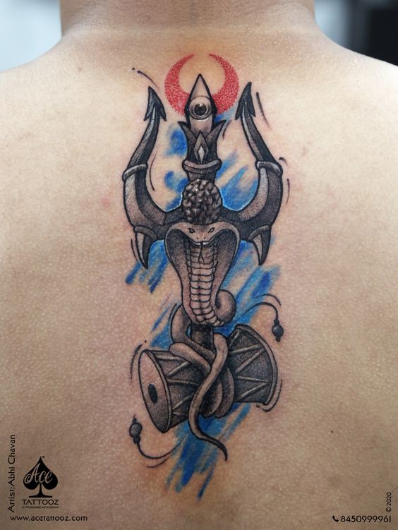 Bhilai Tattoo - MAHADEV TRISHUL TATTOO ❤️ Today's Work on @officialritik261  Call or Whatsapp for Booking ☎️9893285570 Or Visit Our Shop . . . . .  #bhilaitattoo #gayatribeautyandspa #om #ink #tattooonwrist #tattoo #