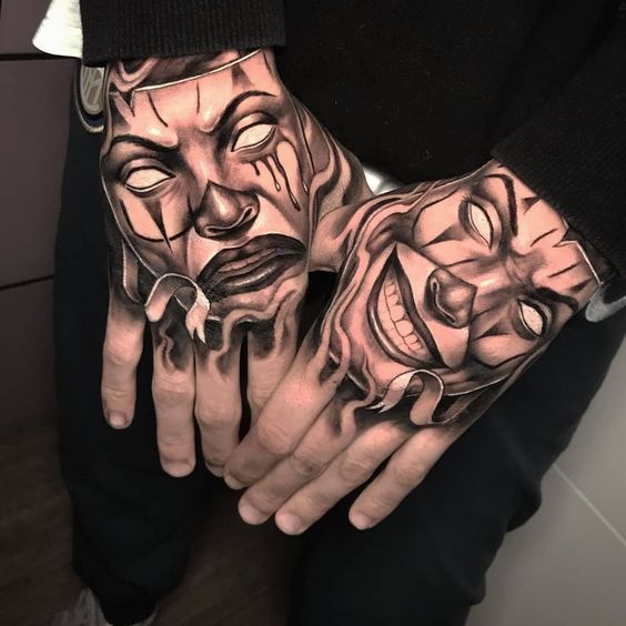 two faced tattoos