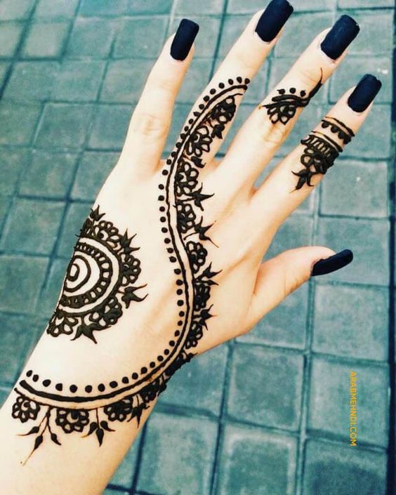 unique finger mehndi designs