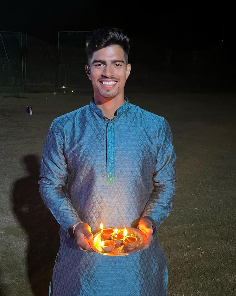 Aryan Dutt celebrating diwali