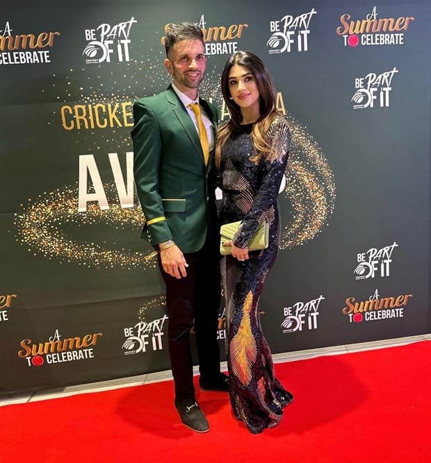 Keshav maharaj with wife lerisha