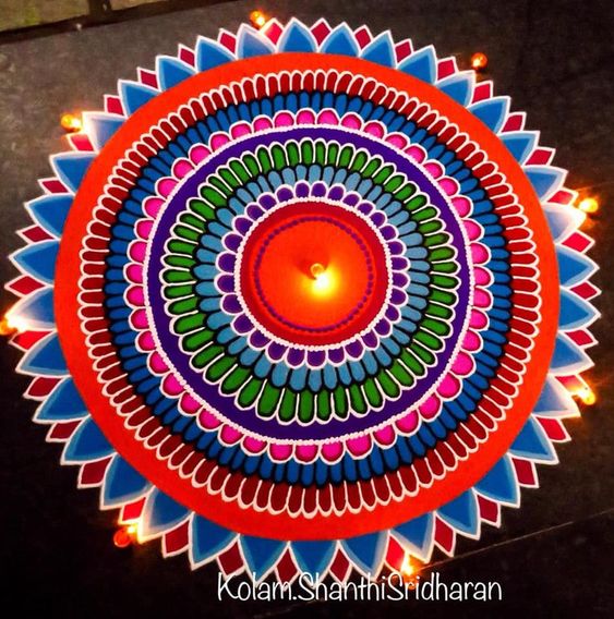 colourful rangoli design