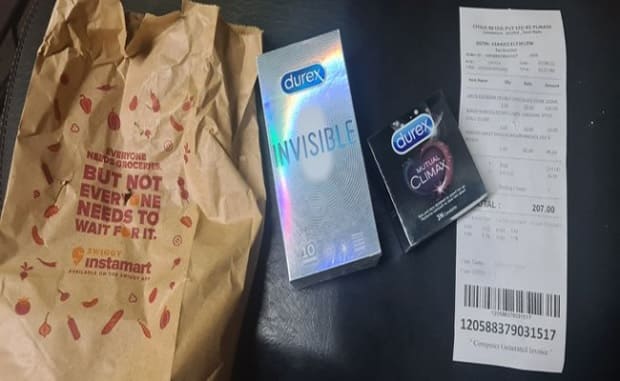 condom order on swiggy