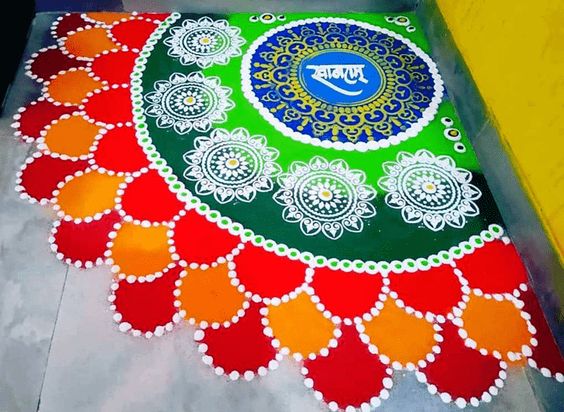 corner rangoli design