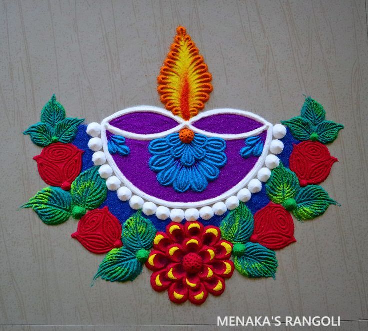 diya rangoli ideas